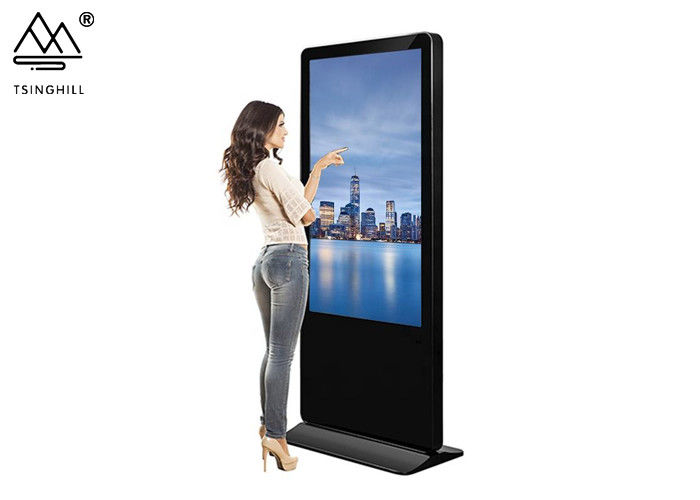 6ms 32 Inch Touch Screen Kiosk Floor Stand Digital Signage 3840*2160