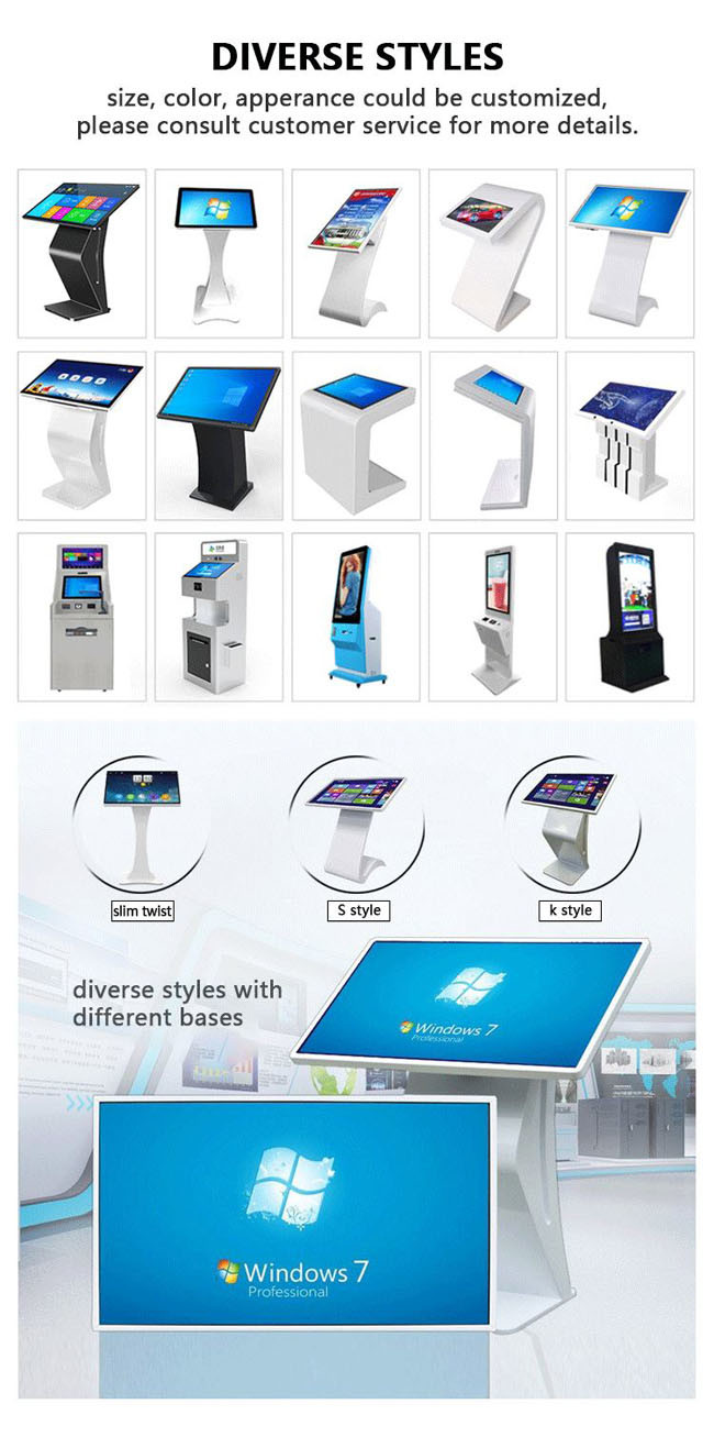 32 Inch Kiosk Interactive Touch Screen Payment Kiosk Anti Glare